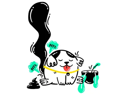 B for behave nice in public design dog doggy dogs illustration mobile office plant potty puppy vector