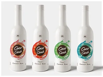 Coco Carib Rum beaches bottle label bottle mockup branding caribbean coconut rum colors concept design label label design labeldesign liquor packagedesign packaging print design rum vector art visual design visual identity