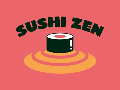 Sushi Zen Restaurant adobe adobe illustrator art digital art food graphic design illustrator logo logo design restaurant sushi