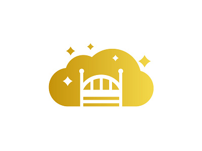 Baby Crib Logo baby baby logo branding clean cloud cloud logo crib design gold gold color happy happy logo illustrator kids kids logo logo minimal vector