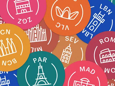 City Badges badges cities city icons stickers