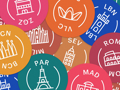 City Badges badges cities city icons stickers