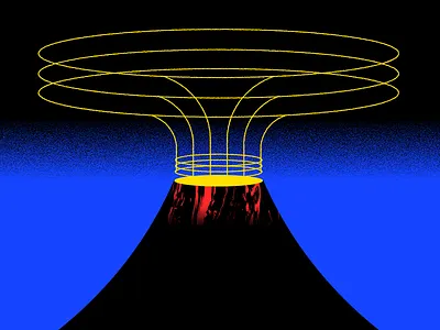 Eruption bitmap blast eruption explosion illustration minimal nature texture volcano