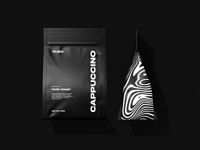 Huso Dark Blend Coffee abstract art branding branding design clean dark design design art designs digital art graphic design identity design illustration logo marketing packaging design product