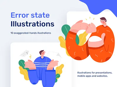 Error state illustration pack 404 404 error 500 error character delete error error state exaggerate failed illustration illustrator message not sent mobile error state page not found ui8 website illustration