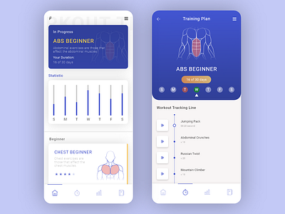 Daily UI Challenge 041 Workout Tracker app appdesign dailyui design ui uidesigner ux web