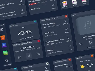 Clarion Starlink App app atomobile automotive car clarion dashboard mobile starlink subaru ui user experience user interface ux widgets