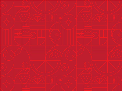 Foodie Ingredients Pattern bourbon caribou creative cranberry food laura prpich minimal monoline orange pattern seamless pattern strawberry vector
