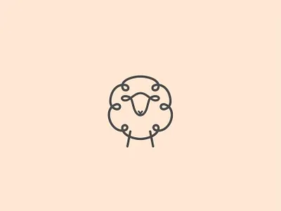 Sheep abstract animal brand branding creative design lines logo logotype minimal sheep simple vector