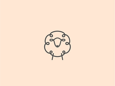 Sheep abstract animal brand branding creative design lines logo logotype minimal sheep simple vector