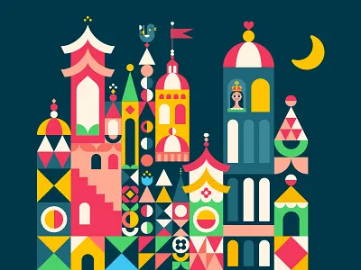 Maryblair castle illustration mary blair moon