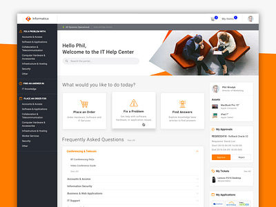 Informatica Employee ServiceNow Service Portal admin dashboard employee experience employee portal informatica intranet portal service portal servicenow servicenow service portal serviceportal