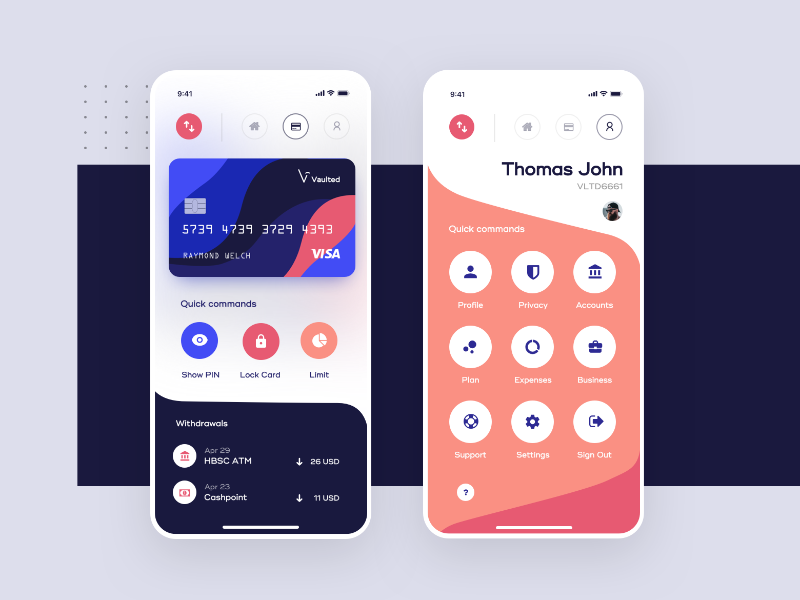 Banking App Concept by Andrei Simion on Dribbble