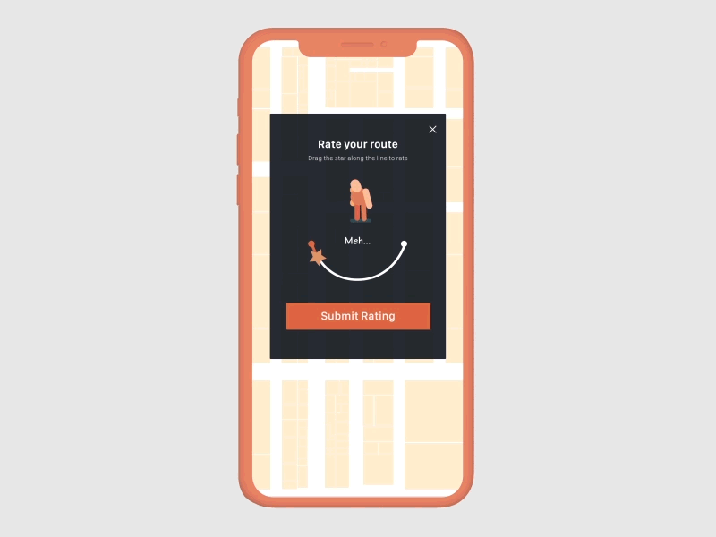 Meet Routy- Rate Experience adobe after effects adobe illustrator after effects animation animated gif app delight design illustration interaction design iphone x map market rate route ui ui ux design