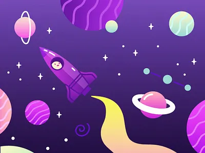 Space freepik illustration rocket space