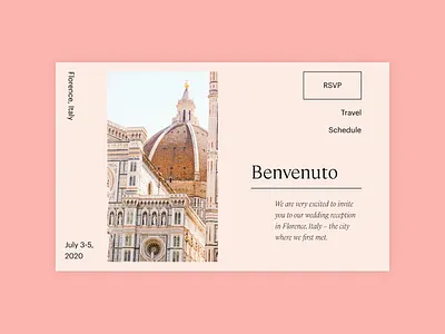Italian Wedding Website florence italy postcard rsvp website wedding