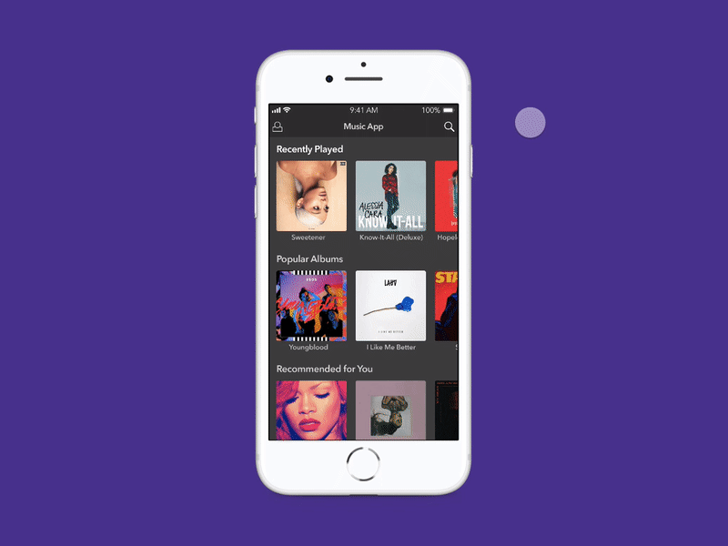 Music App User Flow app ui interaction mobile music app origami studio process prototype sketch ui uiux user flow