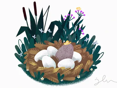 "Ugly Duckling" birds design digitalart drawing hans christian andersen illustration nature texture uglyduckling vignette