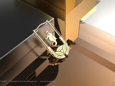 Seikong Hotel logo 3d brand branding design hotel logo