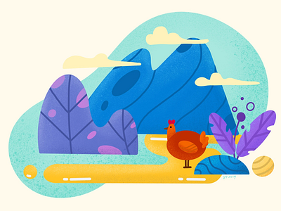 Little hen illustration procreate