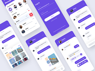 Chat app app store chat chatting download ios message messenger mobile app onboarding profile page voice