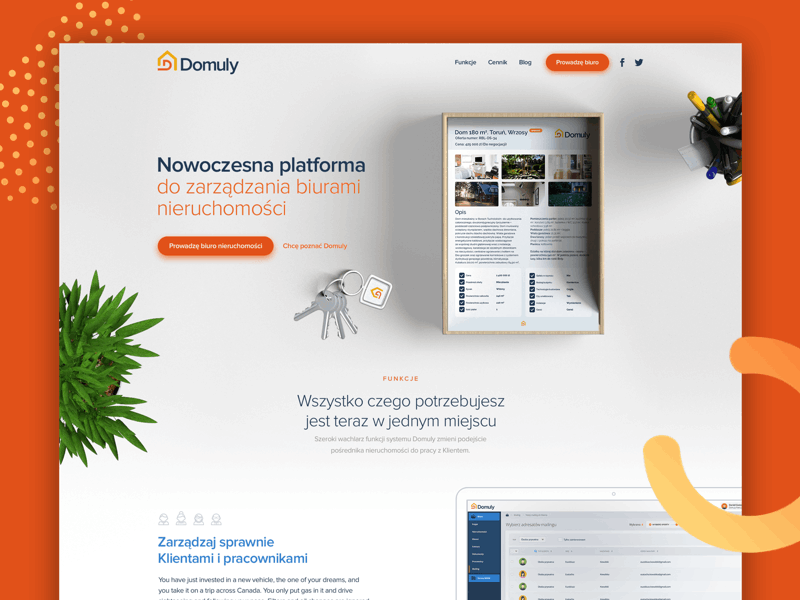 Real estate management platform design landingpage product page real estate saas ui ui design ux ux design webdesign
