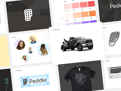 Peddle Rebrand brand identity branding identity illustration logo typography ui