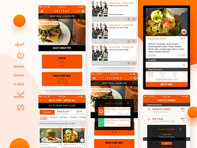 Skillet App UI app design typography ui ux
