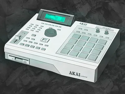Akai MPC 2000 XL beatmaking illustration illustrator mpc vector