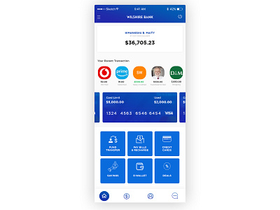 Banking App Dashboard ui design ux design