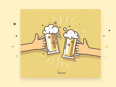 Cheers! beer icon cheers colorful design flat illustration design graphics hand drawn icon illustration line art illustration vector vector art vector artwork vector design vector graphic vector illustration web website