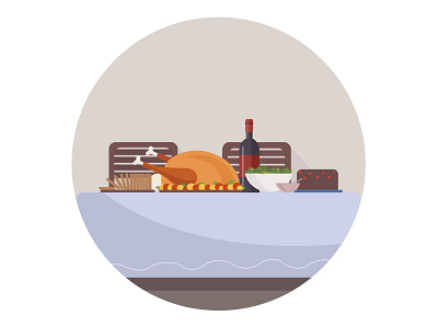 Dinner table environment illustration storyboarding visual artist