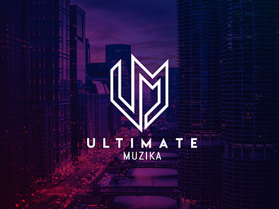 Ultimate Muzika Night Club Logo Initial branding branding design branding identity illustration illustrator initial initial logo logo logotype night club nightclub