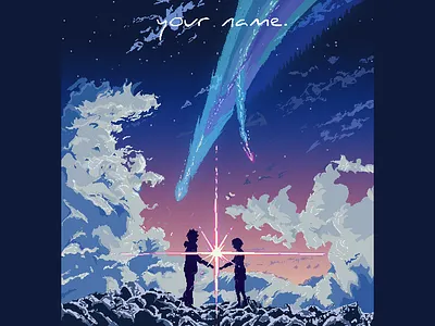 Kimi No Na Wa (Your Name) Pixel Art anime pixel pixel art pixelart