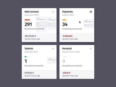 Quipu Banks Snapshot Cards accounting banks bookkeeping cards cards ui quipu snapshot statement ui