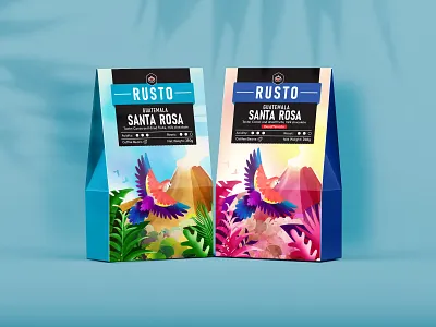 Rusto Coffee Packages coffee guatemala packaging santa rosa