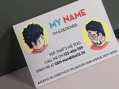 A Cute Business Card business card business card design design graphic design illustration isometric isometric design print design