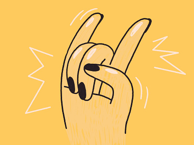 Party Like A Rock Star 2d branding character characterdesign custom darkcube digitalart drawing friday girl hand illustration landing page music vector web web design