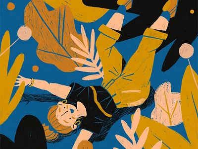 Hello. This me. 6hexcodes challenge character characterdesign color palette colorful design female happy illustration laughing lying procreate self portrait woman