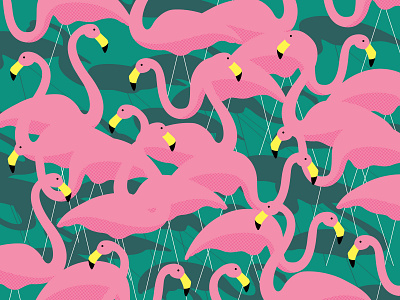 Pink Flamingos flamingos illustration lawn ornament pink vector