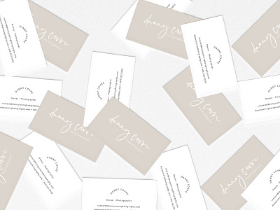 Danny Covre Photography Business Card Design branding business card design business card mockup businesscard collateral design icon lettering logo logo design neutral newborn photographer photographer premade brand san serif serif stationery swoone typography watermark