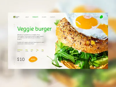 Veggieburger beats burger cafe design design science layout minimal type typography ui ux web website