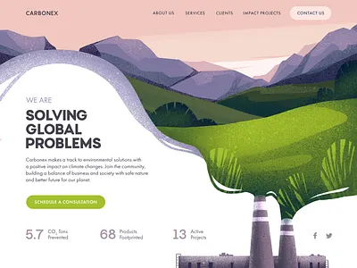 Environment Protection Community Website design design studio digital art ecology environment graphic design hero illustration home page illustration interaction interface nature ui user experience user interface ux web web design website website illustration