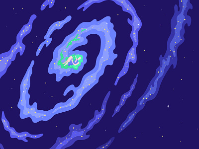 36 Days of Type - 9 36 days of type 36days 9 36daysoftype 9 adventure colour galaxy girl illustration illustrator light shadow sky space spiral stars texture type universe vector