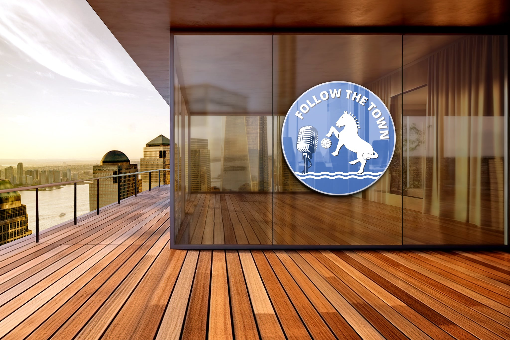 Example of Follow The Town Podcast Logo