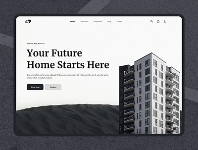 Utono - Real Estate Website banner design banner ui branding design graphic design hero banner illustration logo navbar product product design real estate ui realestate ui ui design ui inspiration ux design ux inspiration website