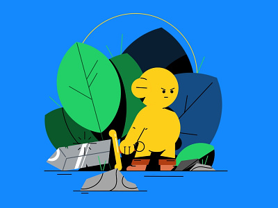 The little warrior 🐜 character characterdesign design flat illustration ipad procreate