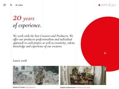 Video Agency Portfolio Website design flat portfolio simple website