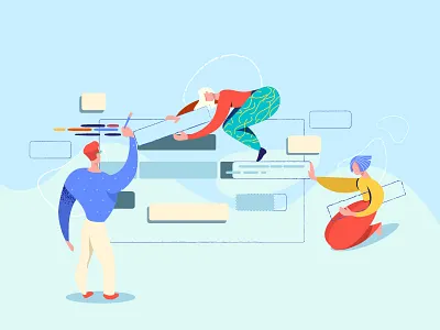 Data builders character data illustration interface illustration table webmil