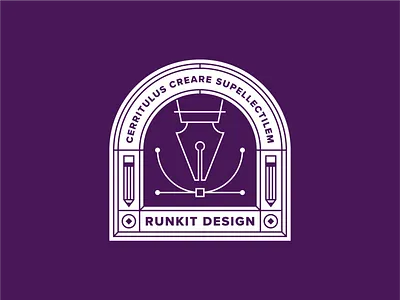 RunKit Design Team badge brand design identity lockup logo patch pentool runkit seal stamp